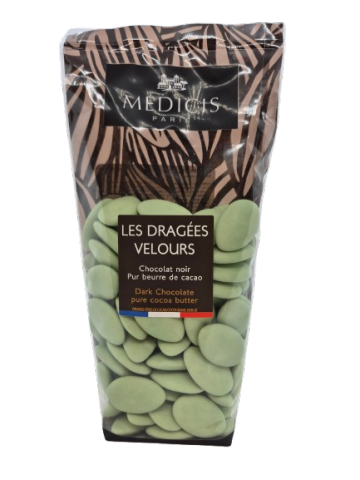 DRAGEES CHOCOLAT Vert Sauge Mat