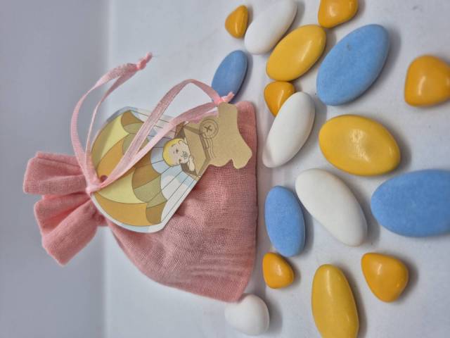 POCHON GAZE DE COTON MONTGOLFIERE