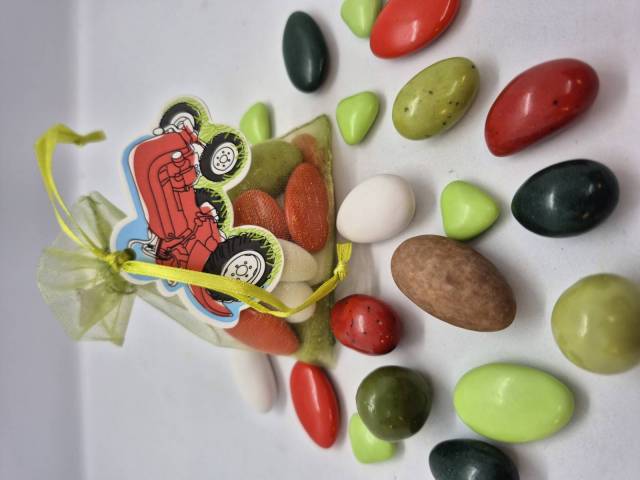 POCHON ORGANDI VIGNETTE TRACTEUR